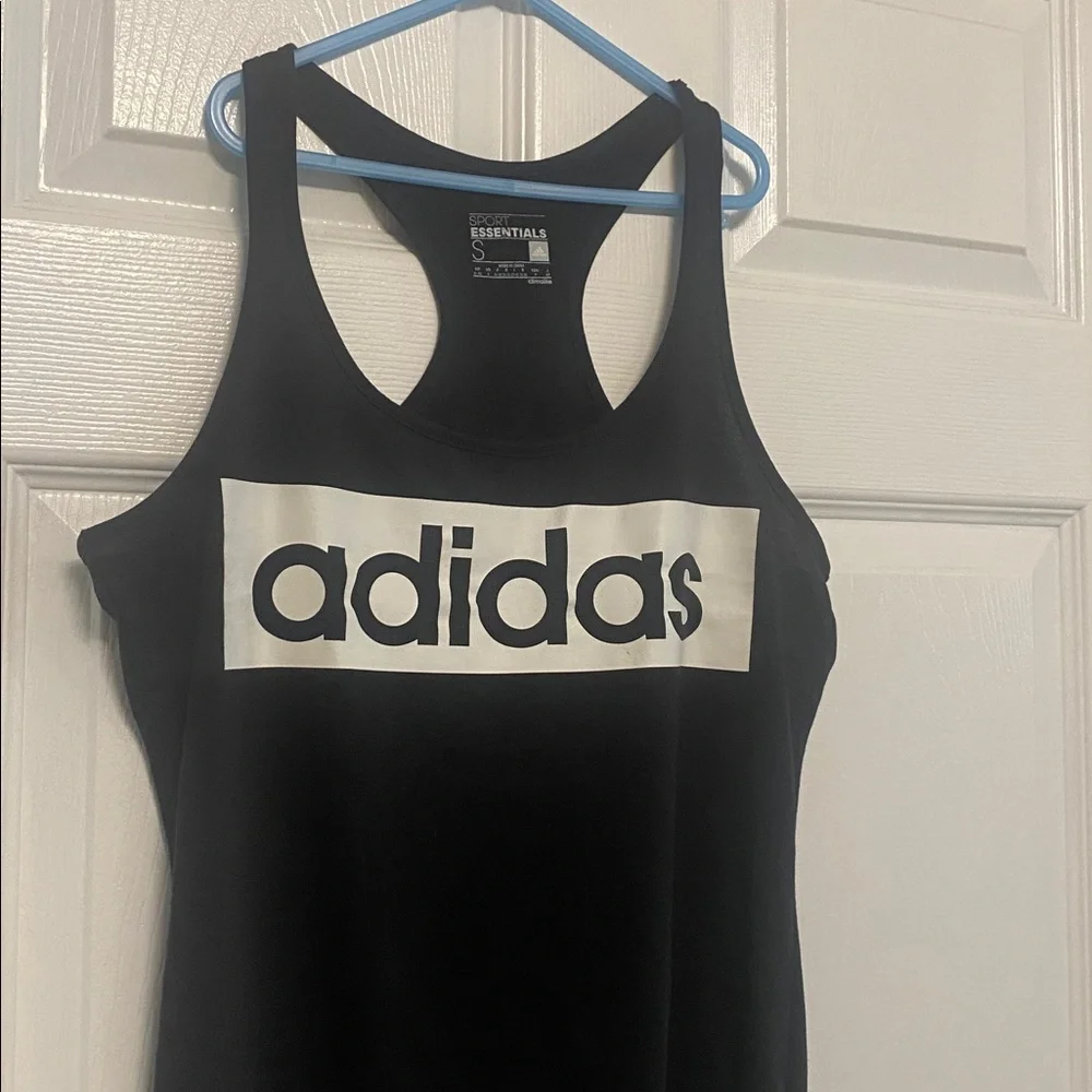 Black adidas tank Climalite S